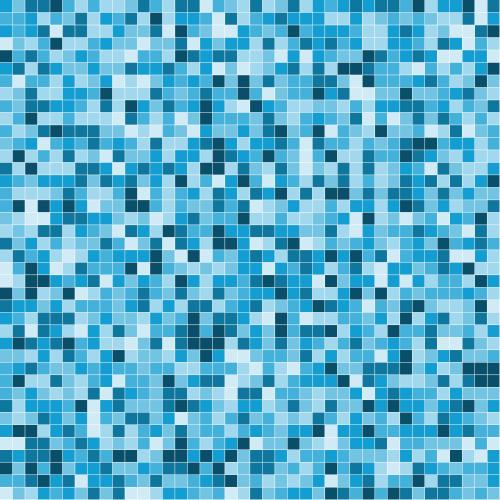 Vektor abstraktes Mosaik aus Quadraten mit blauen Tönen